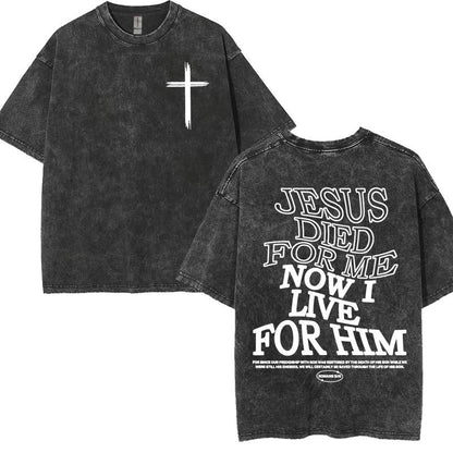 Christian Graphic T-Shirt Collection – Vintage Washed Oversized Faith Tees