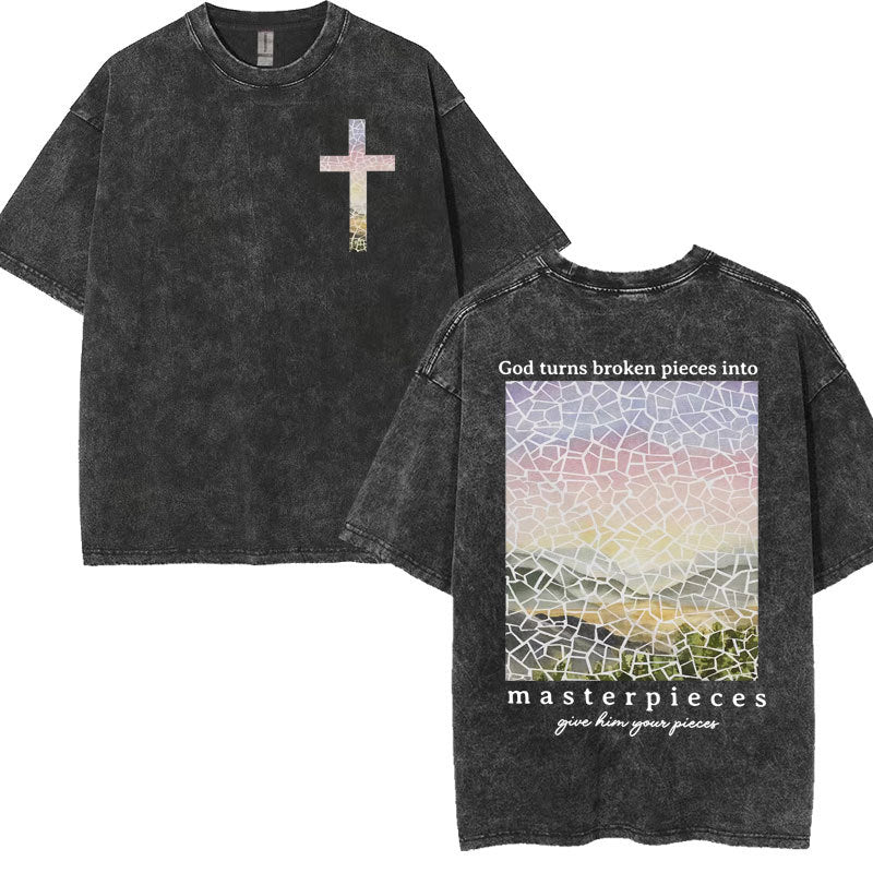Christian Graphic T-Shirt Collection – Vintage Washed Oversized Faith Tees