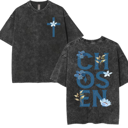 Christian Graphic T-Shirt Collection – Vintage Washed Oversized Faith Tees