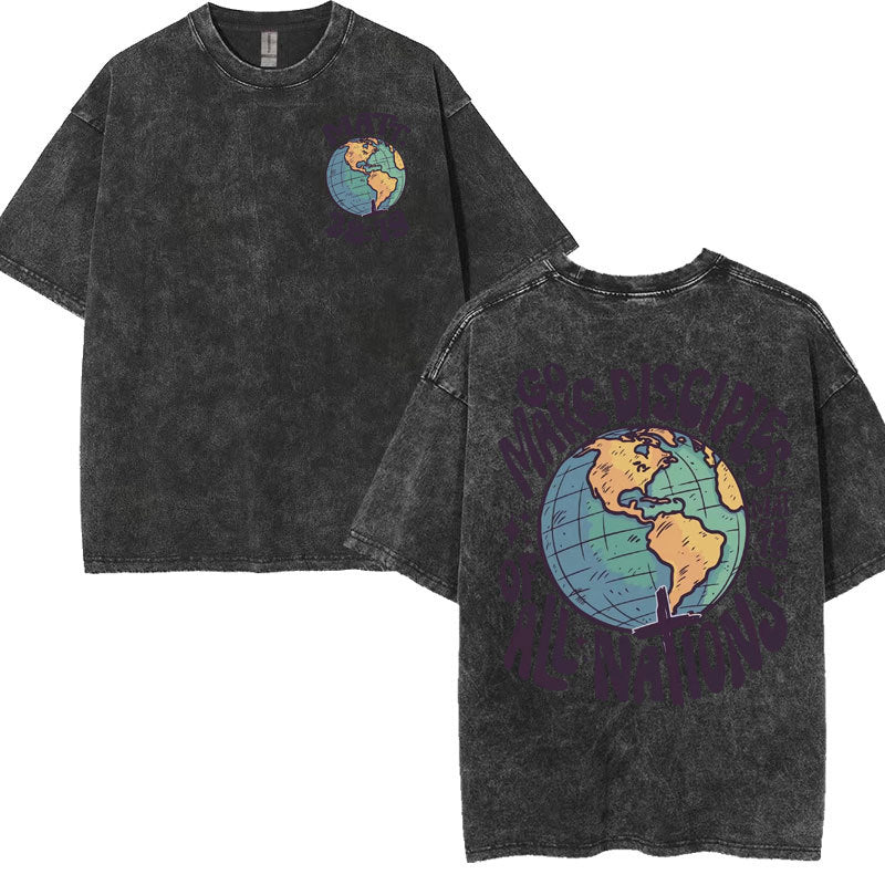 Christian Graphic T-Shirt Collection – Vintage Washed Oversized Faith Tees