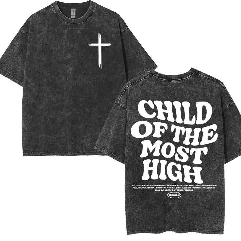 Christian Graphic T-Shirt Collection – Vintage Washed Oversized Faith Tees