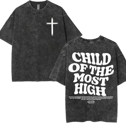 Christian Graphic T-Shirt Collection – Vintage Washed Oversized Faith Tees