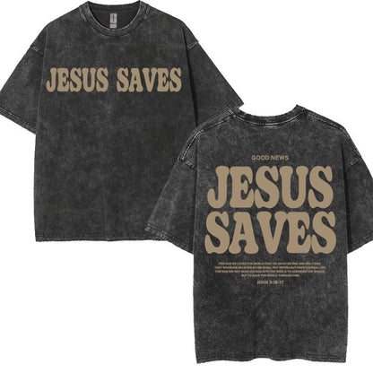 Christian Graphic T-Shirt Collection – Vintage Washed Oversized Faith Tees