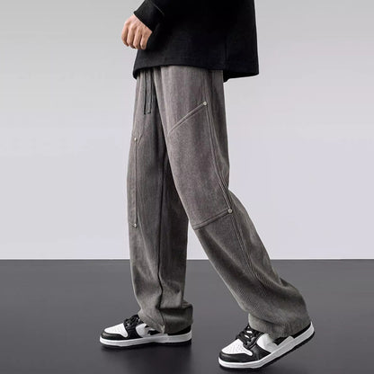 American Retro Trendy Corduroy Rivet Pants