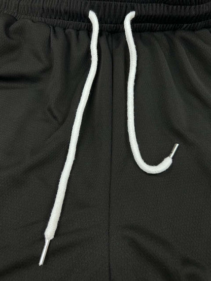 Blavra With God I Win Print Casual Street Mesh Shorts