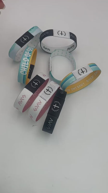 AmenLink™ – Personalized Voice & Scripture NFC Blessing Bracelets (6-Pack)